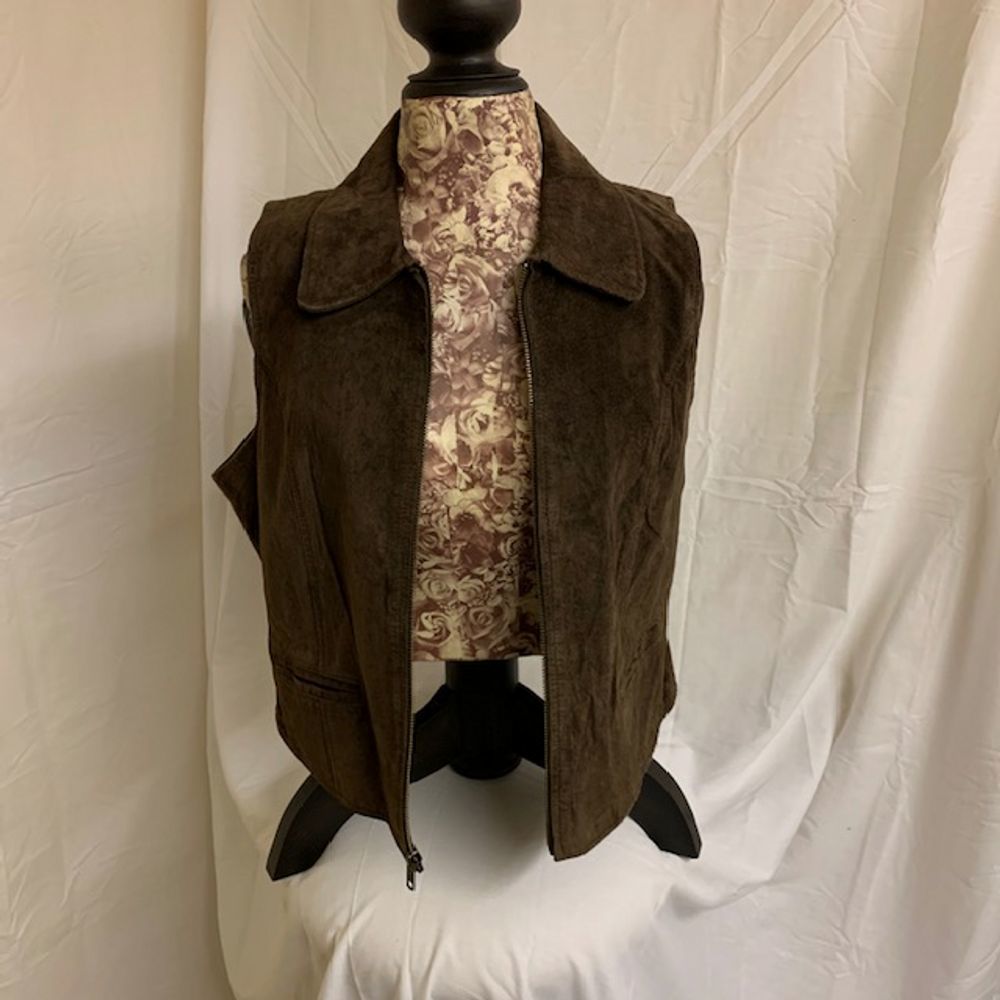 Hunt Club Womens Leather Vest Size 12 Large